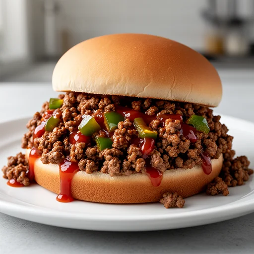Classic American Sloppy Joes finished dish