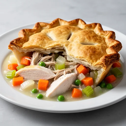 Hearty Chicken Pot Pie with Flaky Crust finished dish
