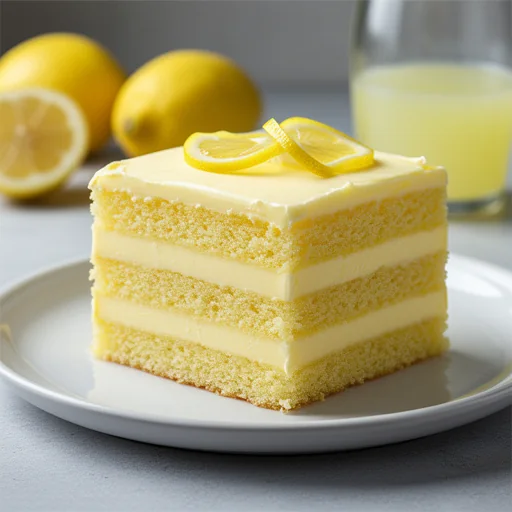 Lemon Doberge Cake finished dish