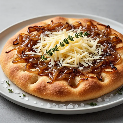 Caramelized Onion & Gruyère Focaccia finished dish