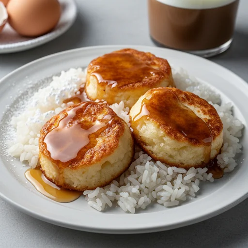 Creole Calas with Café au Lait Glaze finished dish