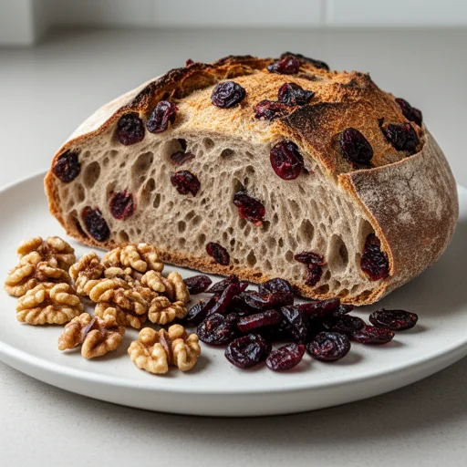 Sourdough Cranberry Walnut Loaf finished dish