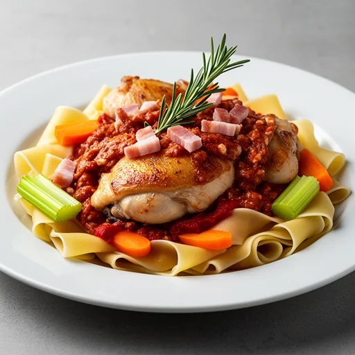 Chicken Ragu with Pappardelle finished dish