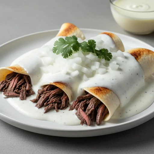 Enchiladas Suizas de Bistec finished dish