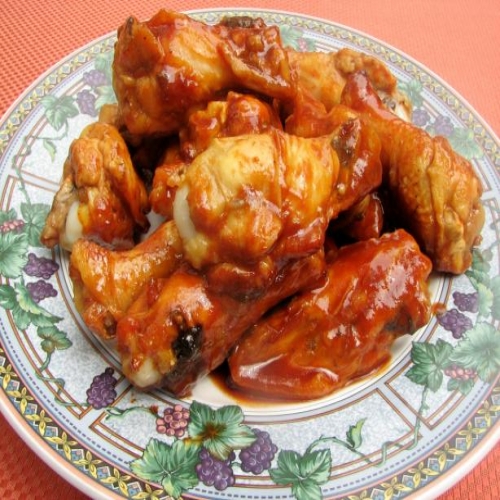Chicken Wings With BBQ Sauce for the Crock Pot!