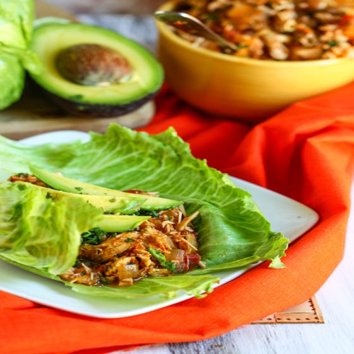 Crock Pot Tex-Mex Chicken Lettuce Wraps