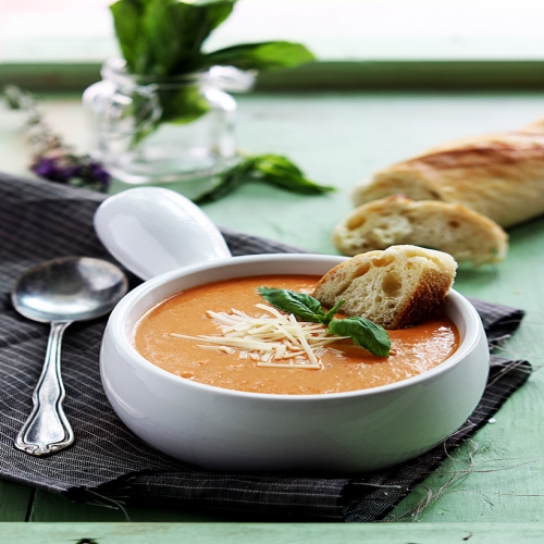 Slow Cooker Tomato Basil Parmesan Soup Recipe