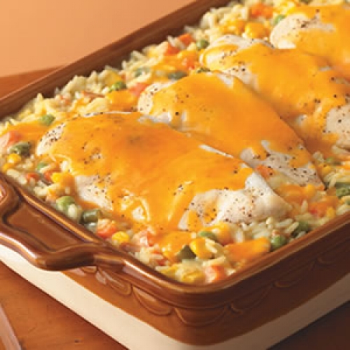 Cheesy Chicken and Rice Casserole R