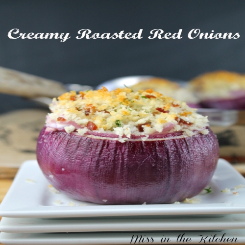 Creamy Roasted Red Onions