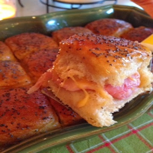 Hot Ham Cheese Sliders