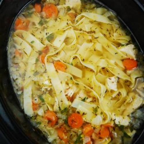 Crock Pot Chicken Breasts Noodle Soup