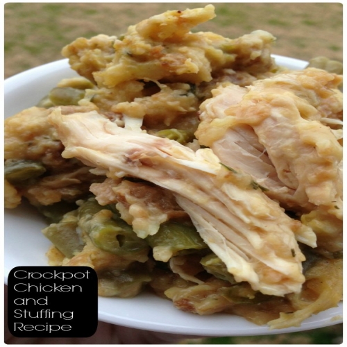 Crockpot Chicken and Stuffing With Green Beans Recipe