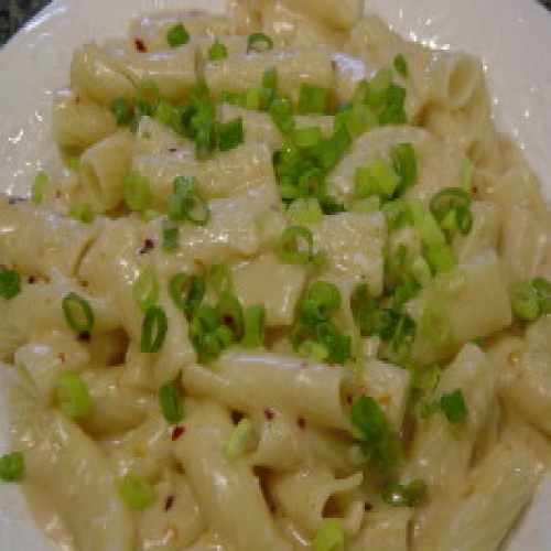 Garlic Parmesan Cream Sauce Over Pasta