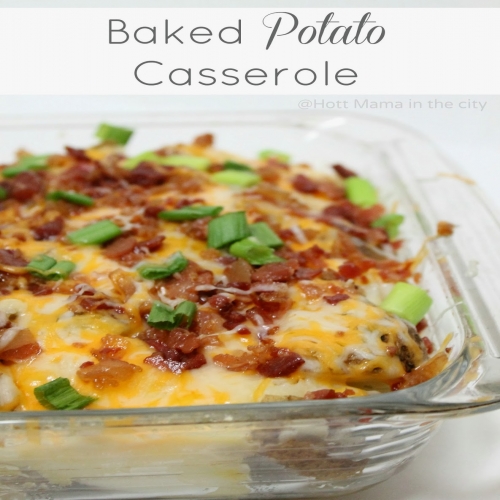 Baked Potato Shredded Cheese Casserole