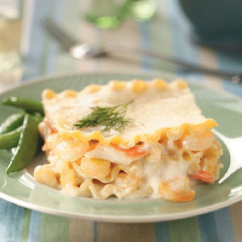 Small Shrimp Seafood Lasagna Recipe