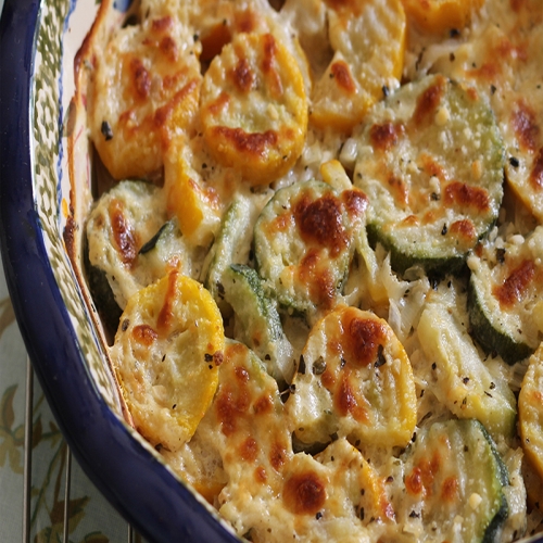 Zucchini and Squash Au Gratin