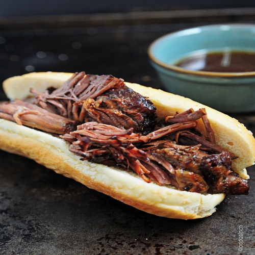 Balsamic Roast Beef French Dip Sandwich Rolls