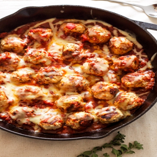 Skillet Meatballs in Marinara Sauce