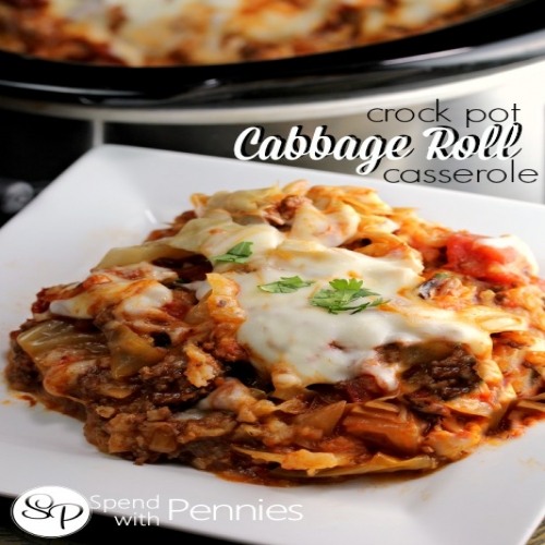 Cabbage Roll Casserole (Crock Pot Version) - Spend With Pennies