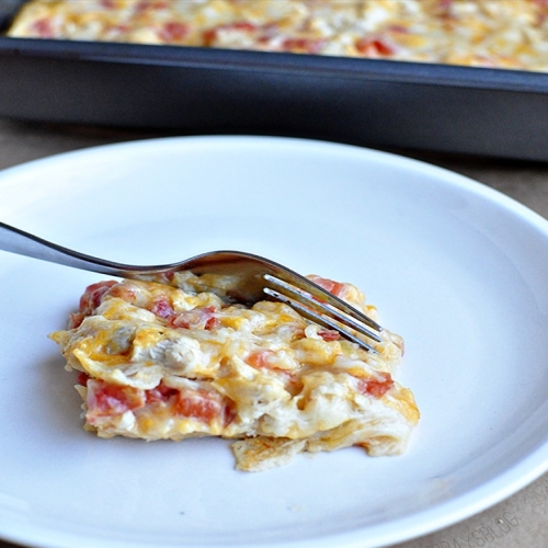 Cheese Chicken Tortilla Bake