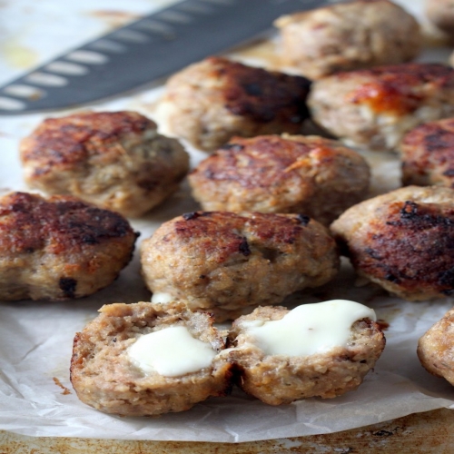 Minute Mozzarella Stuffed Turkey Meatballs With Homemade Marinara Sauce