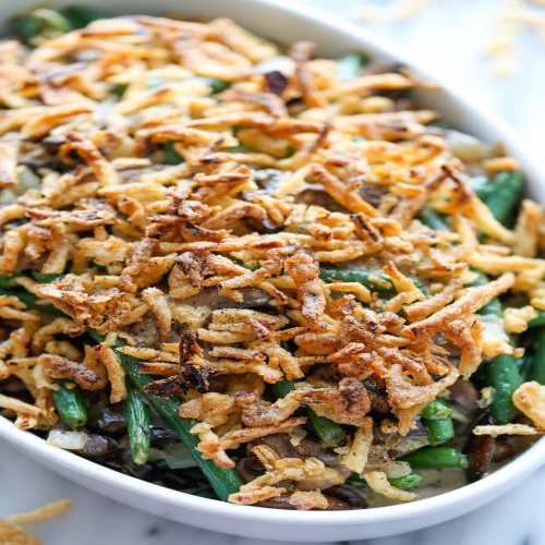 easy green bean casserole small portion