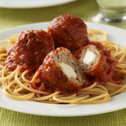 Mozzarella Stuffed Meatballs