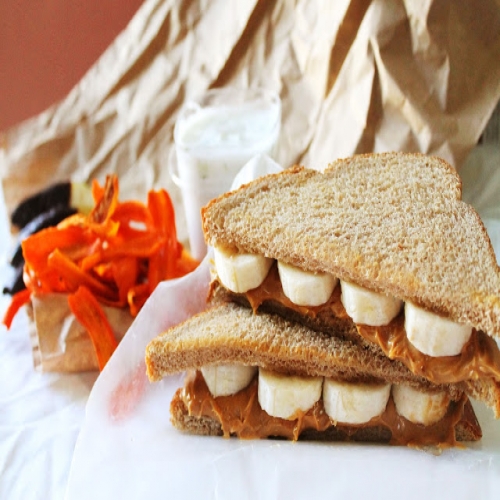 Peanut Butter Banana And Honey Sandwich