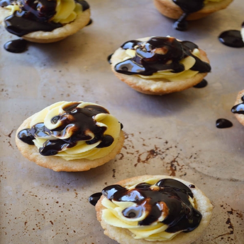 Boston Cream Pie Bites