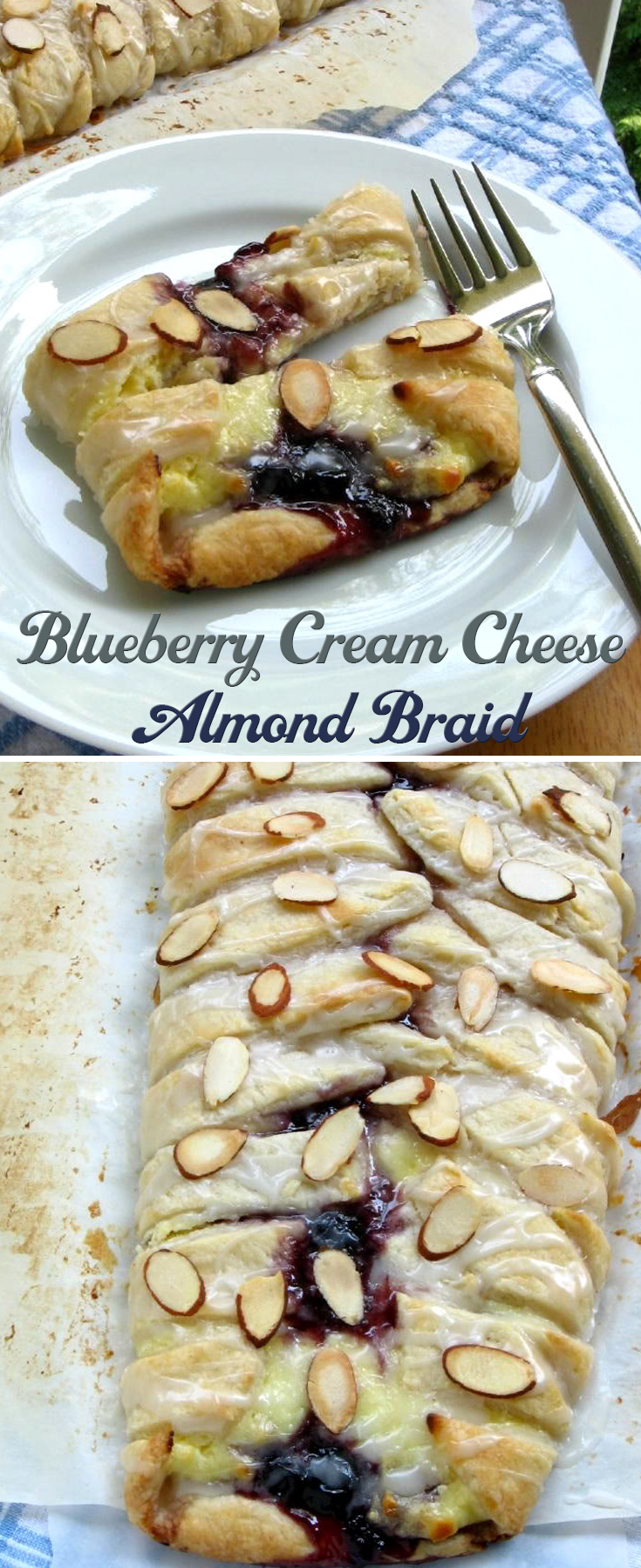 Blueberry Cream Cheese Almond Braid