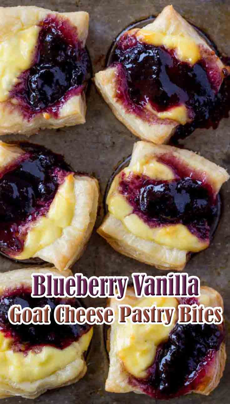 Blueberry Vanilla Goat Cheese Pastry Bites