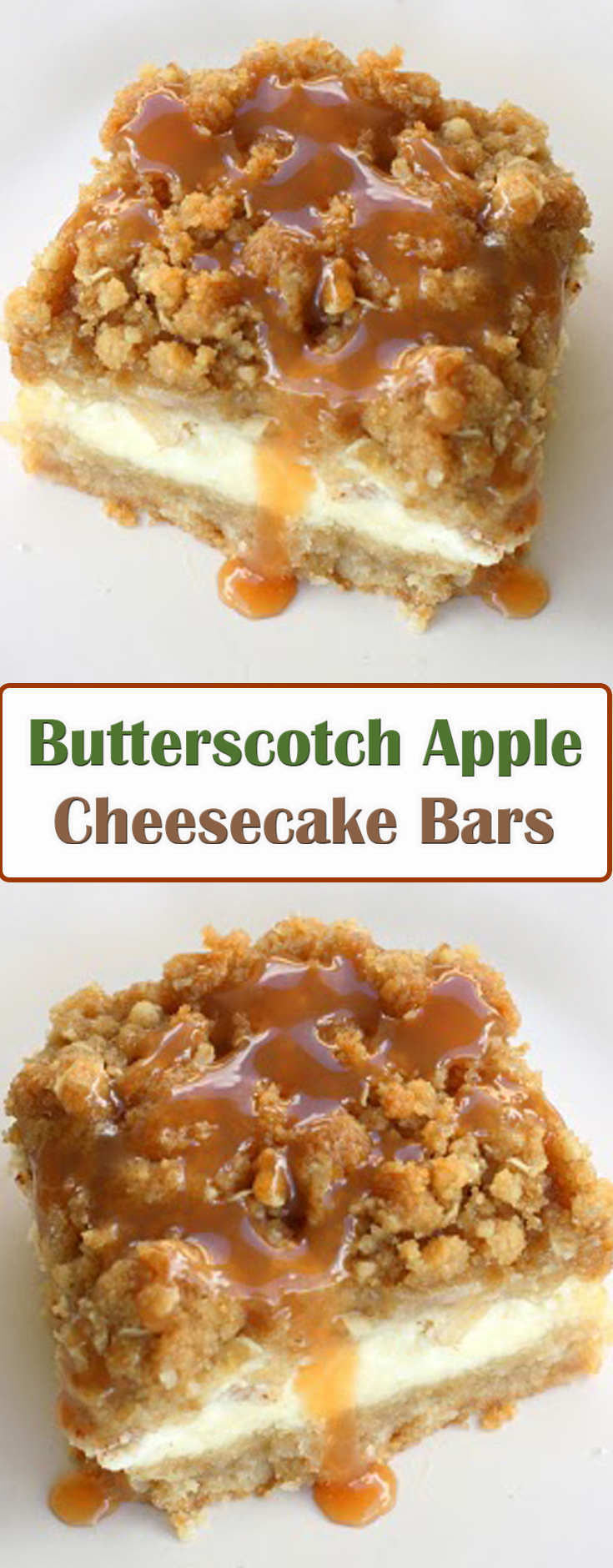 Butterscotch Apple Cheesecake Bars