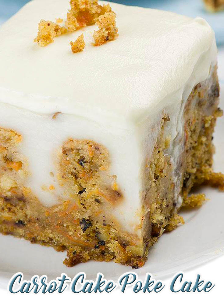 Carrot Cake Poke Cake - Semi Homemade Recipes