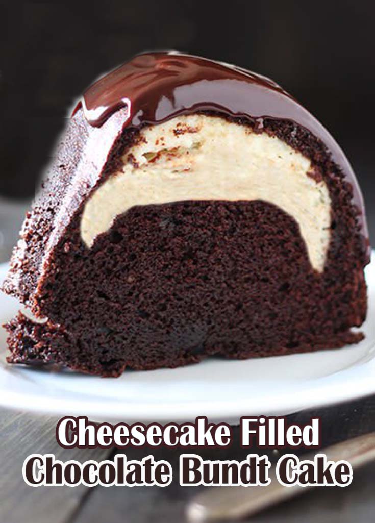 Cheesecake Filled Chocolate Bundt Cake