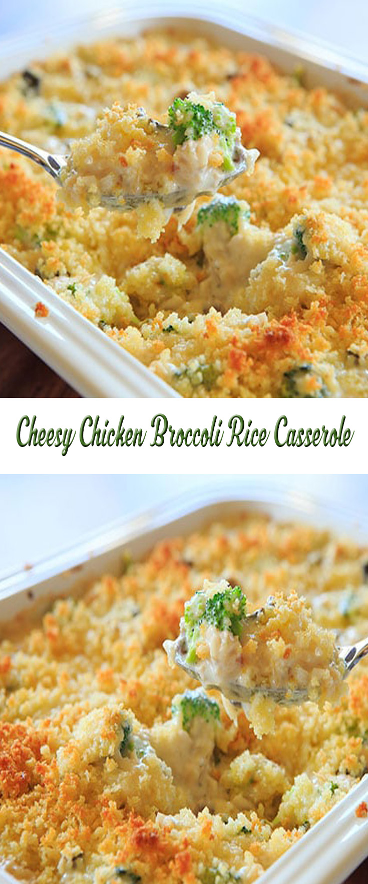 Cheesy Chicken Broccoli Rice Casserole