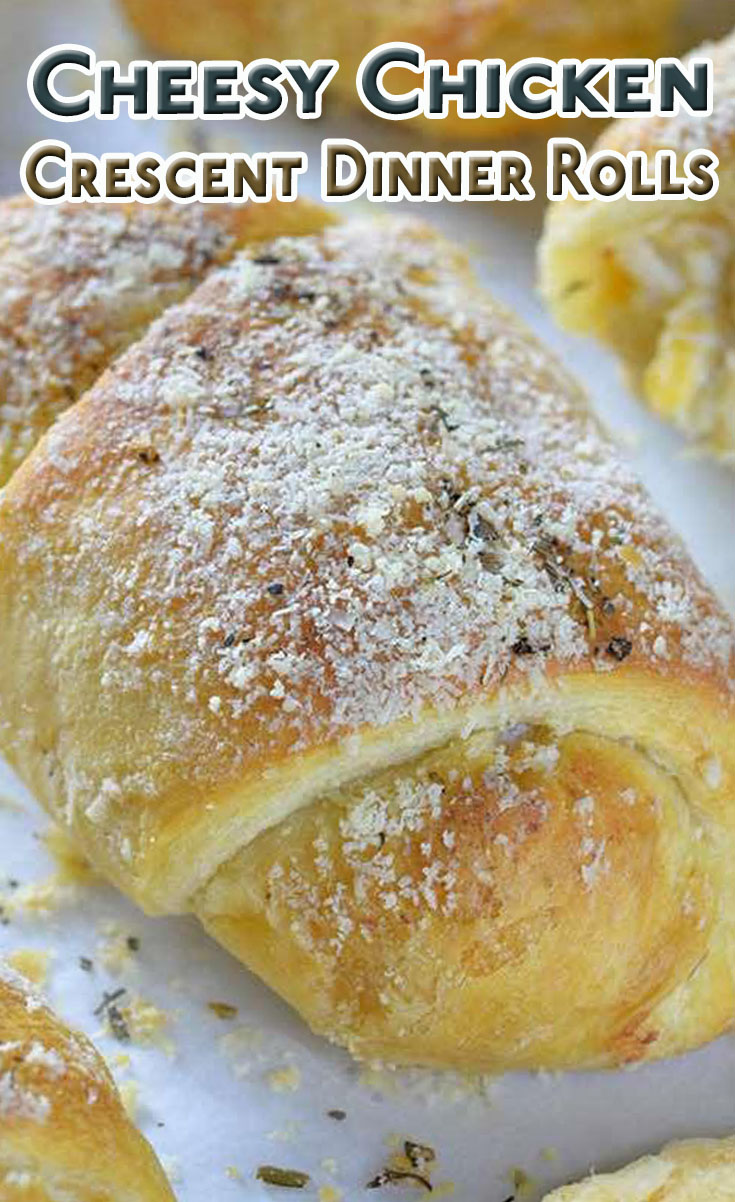 Cheesy Chicken Crescent Dinner Rolls