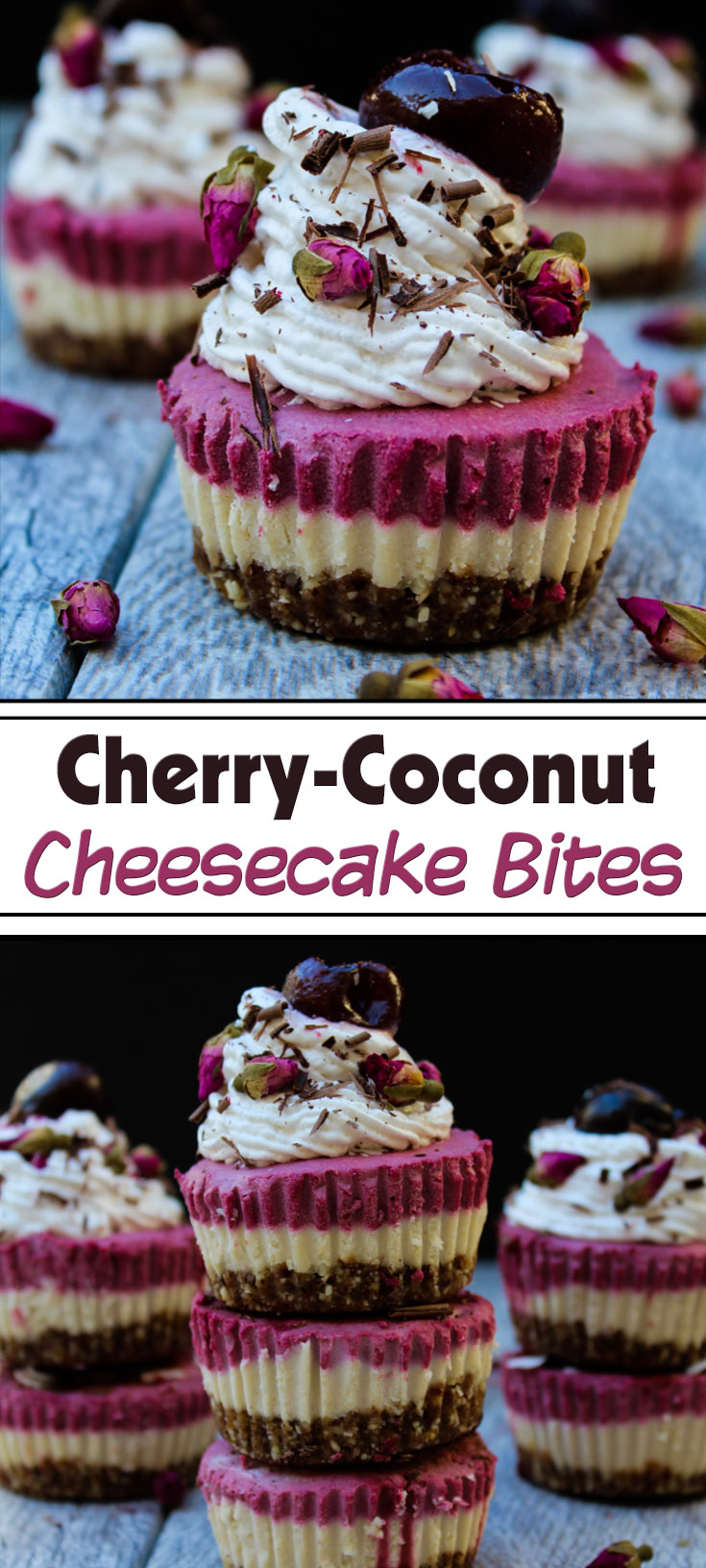 Cherry-Coconut Cheesecake Bites