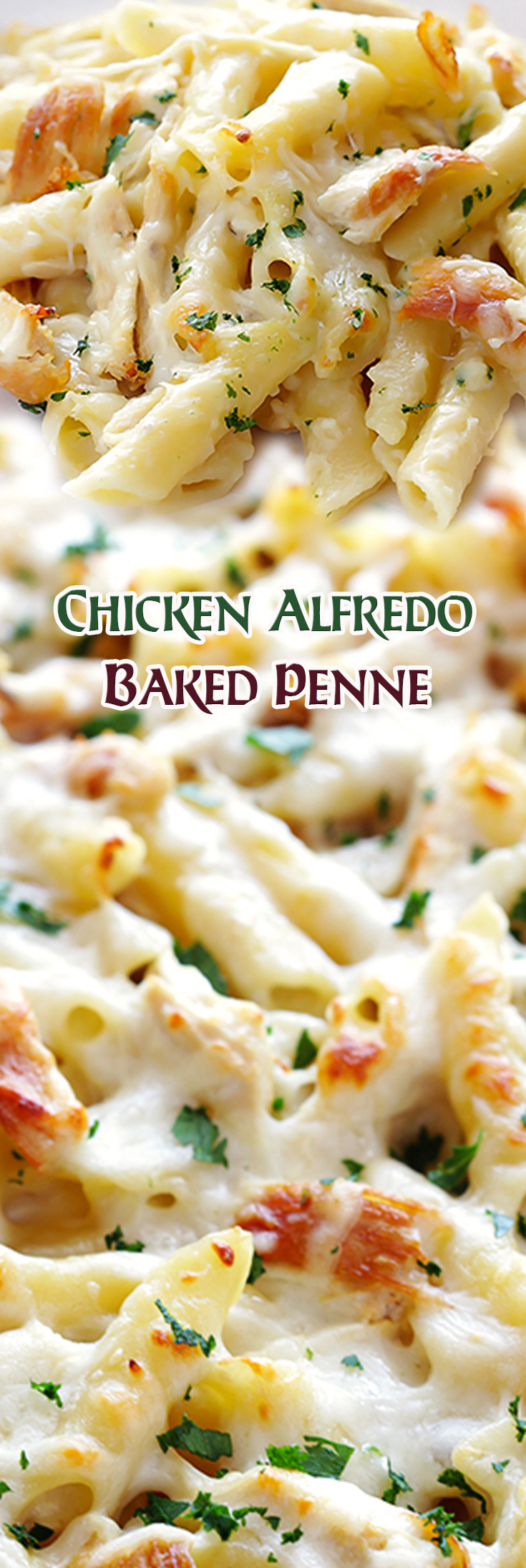 Chicken Alfredo Baked Penne