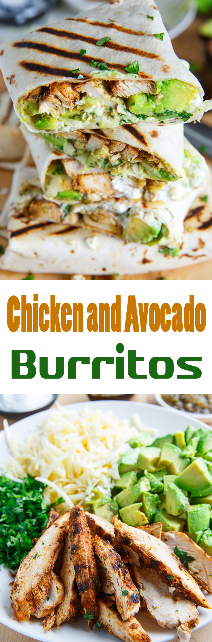 Chicken and Avocado Burritos