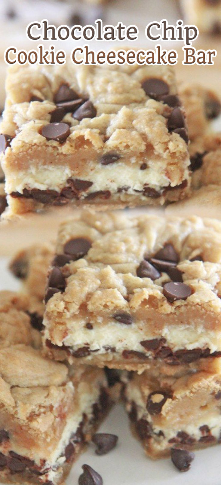 Chocolate Chip Cookie Cheesecake Bar