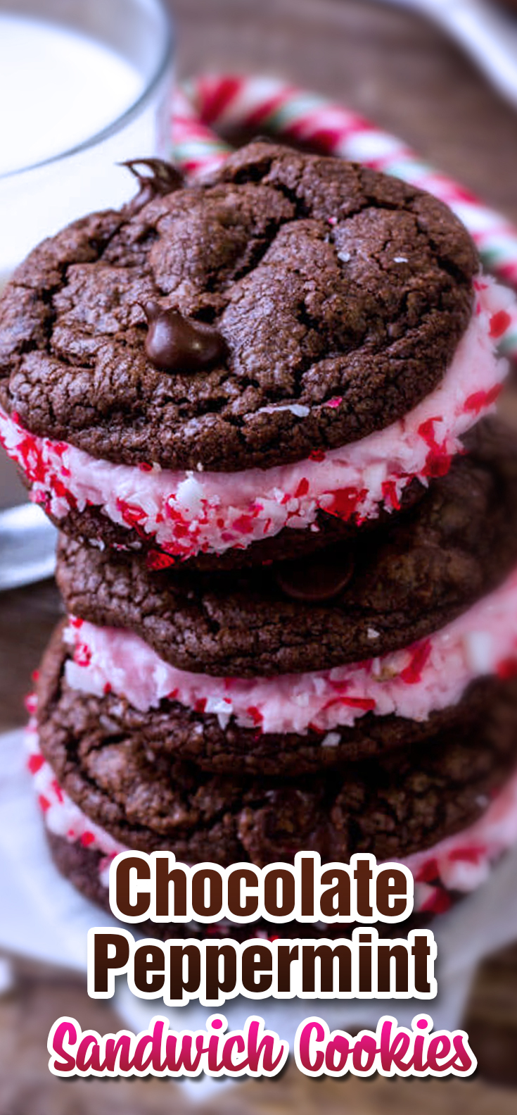 Chocolate Peppermint Sandwich Cookies