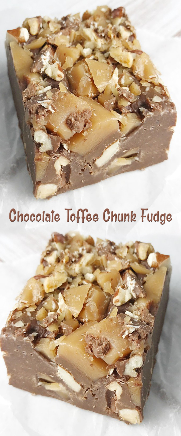 Chocolate Toffee Chunk Fudge