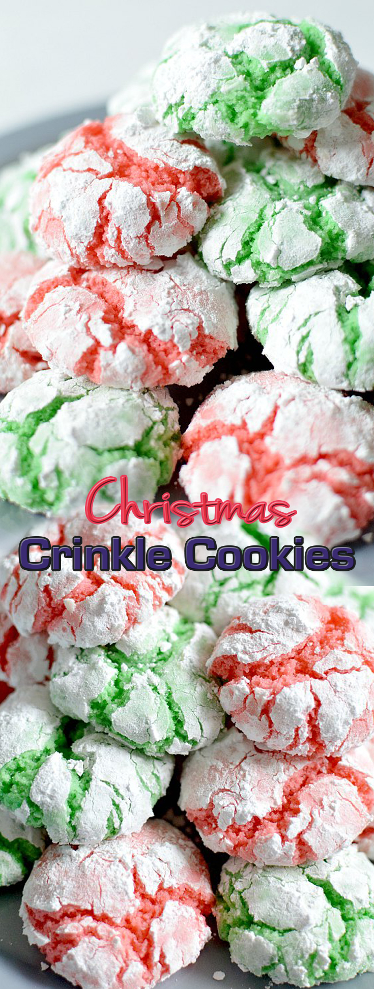 Christmas Crinkle Cookies