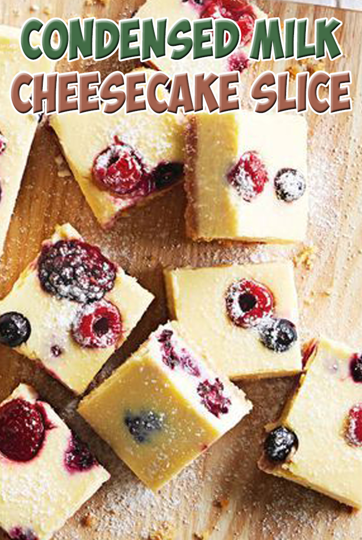 Condensed Milk Cheesecake Slice