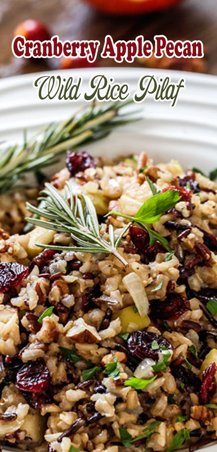 Cranberry Apple Pecan Wild Rice Pilaf