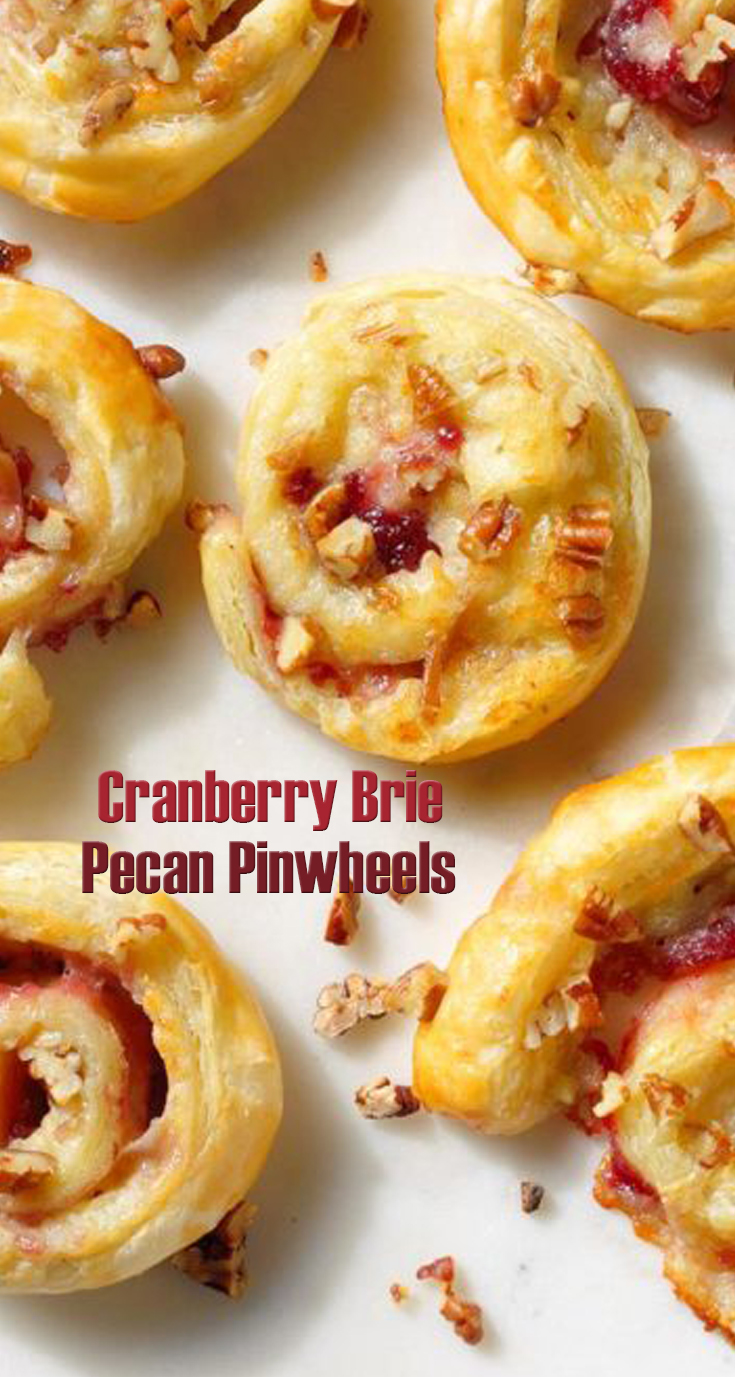 Cranberry Brie Pecan Pinwheels