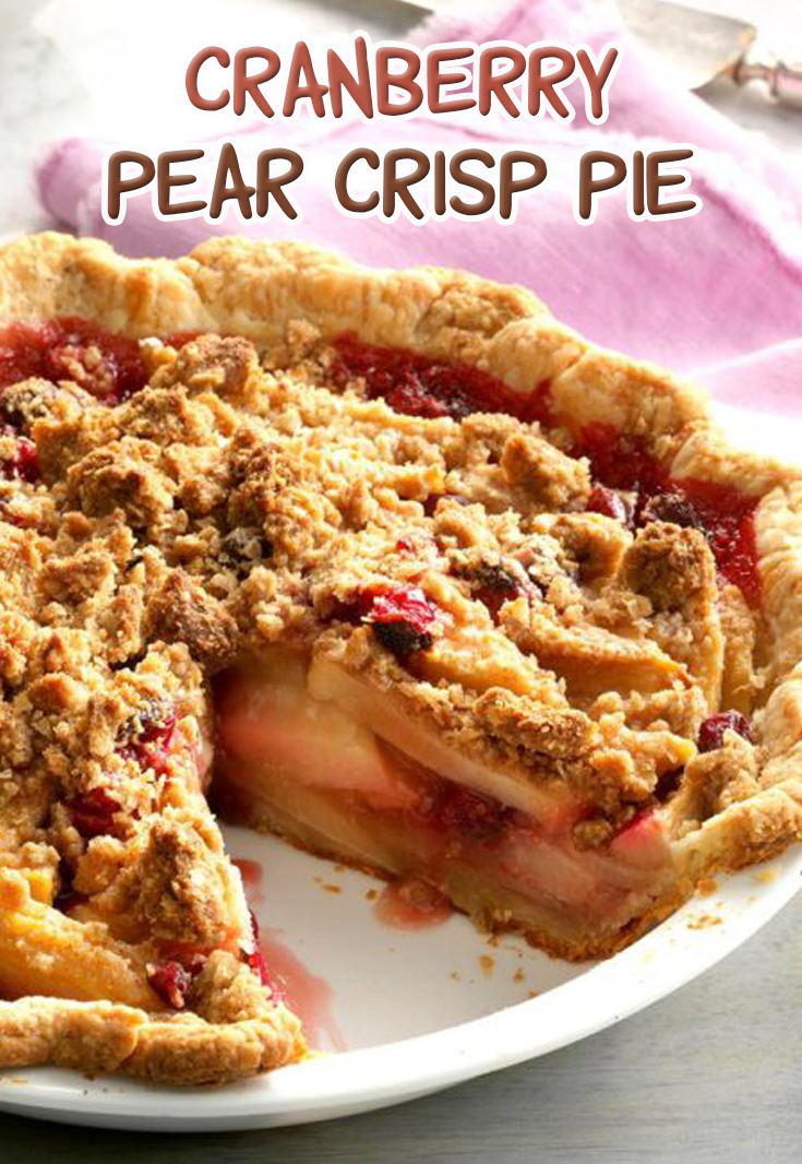 Cranberry Pear Crisp Pie