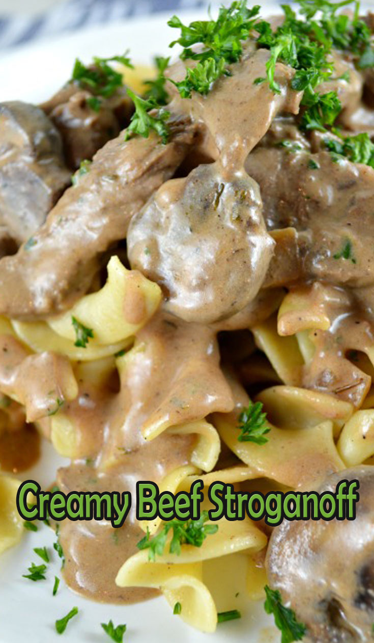 Creamy Beef Stroganoff