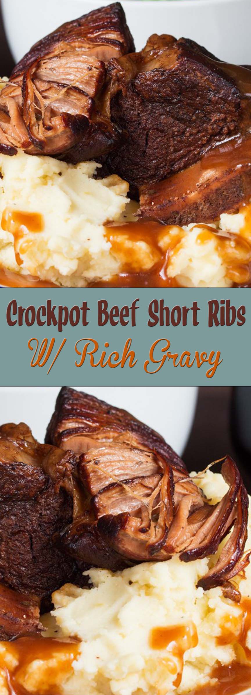 Crockpot Beef Short Ribs With Rich Gravy