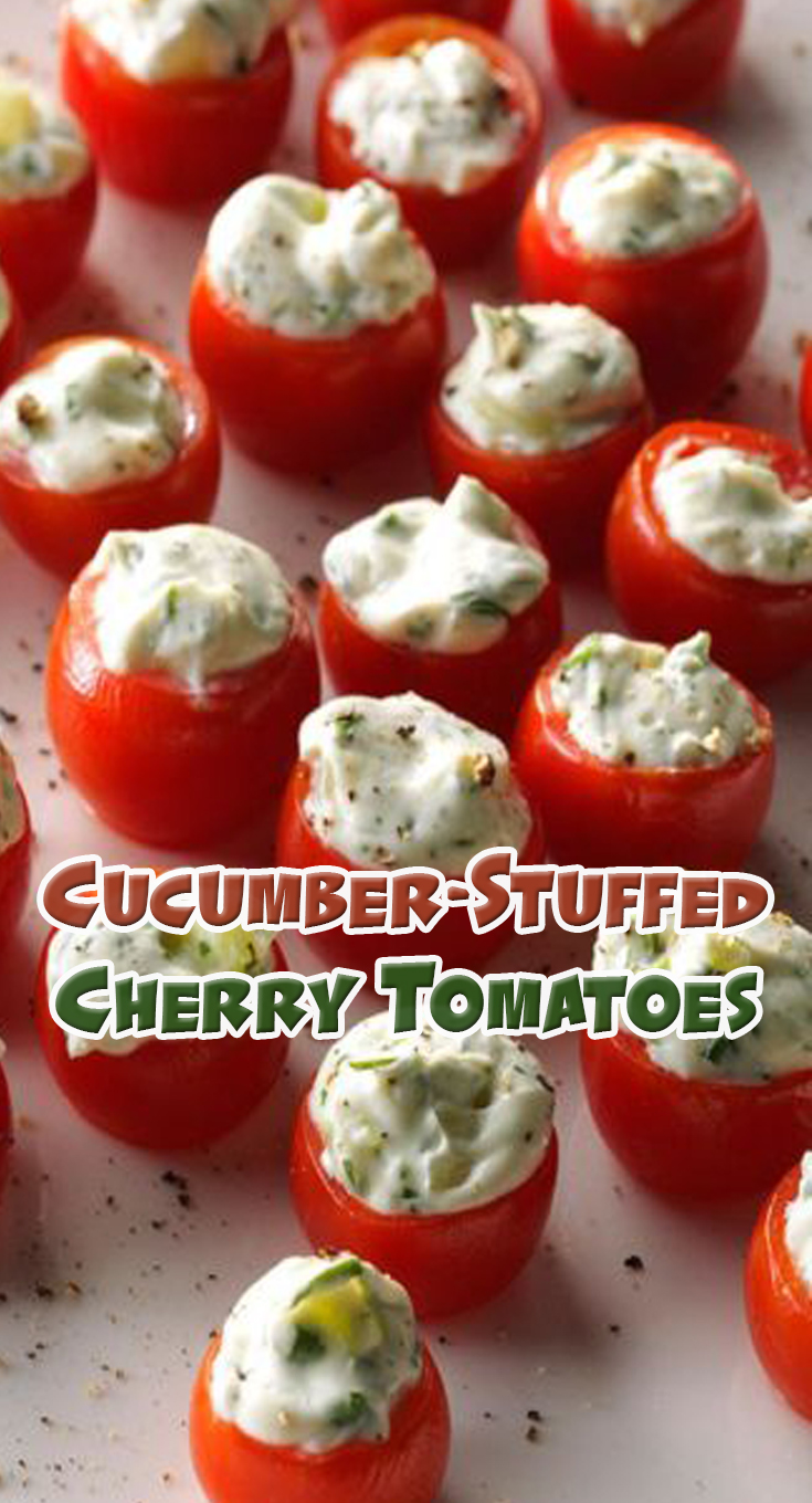 Cucumber Stuffed Cherry Tomatoes